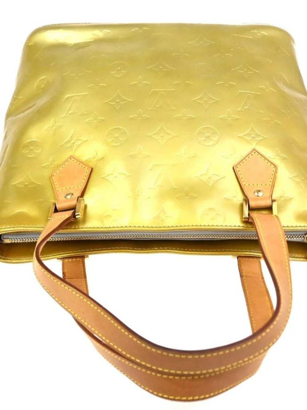 LOUIS VUITTON Houston Shoulder Bag Monogram Vernis Leather Yellow M91053 62CA852 - Picture 5 of 14